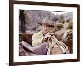 Les Quatre Fils by Katie Helder THE SONS OF KATIE HELDER by Henry Hathaway with John Wayne, 1965 (p-null-Framed Photo