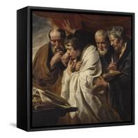 Les Quatre ?ng?stes-Jacob Jordaens-Framed Stretched Canvas