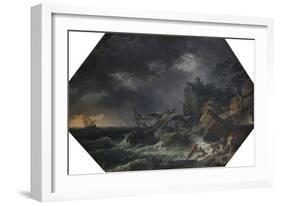 Les Quatre parties du jour : le midi ou la tempête-Claude Joseph Vernet-Framed Giclee Print