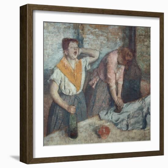 Les Repasseuses (Two Laundresses)-Edgar Degas-Framed Giclee Print