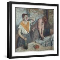 Les Repasseuses (Two Laundresses)-Edgar Degas-Framed Giclee Print