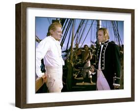 Les revoltes du Bounty Mutiny on the Bounty by LewisMilestone with Marlon Brando and Trevor Howard,-null-Framed Photo