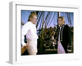 Les revoltes du Bounty Mutiny on the Bounty by LewisMilestone with Marlon Brando and Trevor Howard,-null-Framed Photo