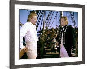 Les revoltes du Bounty Mutiny on the Bounty by LewisMilestone with Marlon Brando and Trevor Howard,-null-Framed Photo