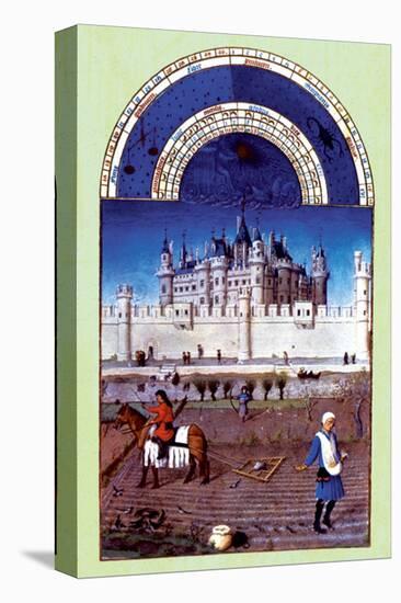 Les Riches Heures du Duc de Berry, Octobre-null-Stretched Canvas