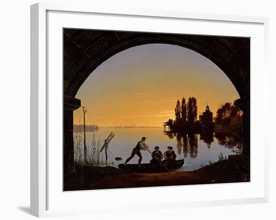 Les Rivages De La Spree Pres De Stralau the Banks of the Spree near Stralau - Karl Friedrich Schink-Karl Friedrich Schinkel-Framed Giclee Print