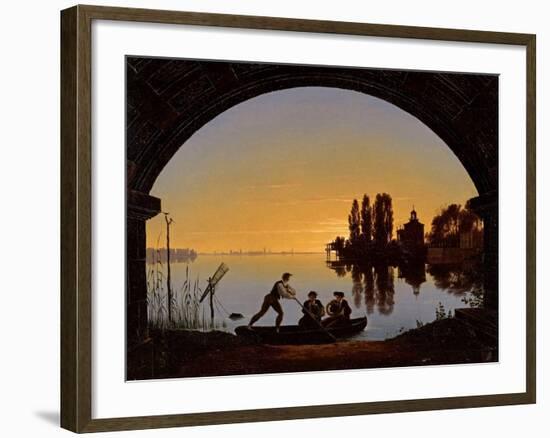 Les Rivages De La Spree Pres De Stralau the Banks of the Spree near Stralau - Karl Friedrich Schink-Karl Friedrich Schinkel-Framed Giclee Print