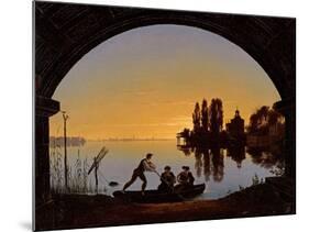 Les Rivages De La Spree Pres De Stralau the Banks of the Spree near Stralau - Karl Friedrich Schink-Karl Friedrich Schinkel-Mounted Giclee Print