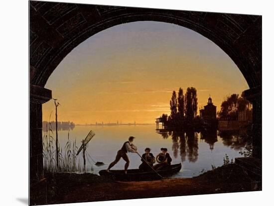 Les Rivages De La Spree Pres De Stralau the Banks of the Spree near Stralau - Karl Friedrich Schink-Karl Friedrich Schinkel-Mounted Giclee Print