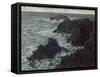 Les rochers de Belle-île, la Côte sauvage-Claude Monet-Framed Stretched Canvas