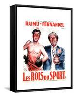 LES ROIS DU SPORT, French poster art, from left: Fernandel, Raimu, 1937-null-Framed Stretched Canvas