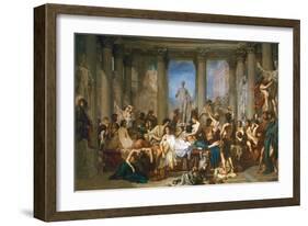 Les romains de la decadence, 1847.-Thomas Couture-Framed Giclee Print