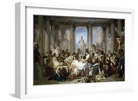 Les Romains de la Decadence-Thomas Couture-Framed Giclee Print