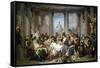 Les Romains de la Decadence-Thomas Couture-Framed Stretched Canvas