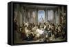 Les Romains de la Decadence-Thomas Couture-Framed Stretched Canvas