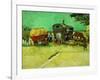 Les roulottes, campement de bohemiens aux environs d'Arles (August 1888). Oil on canvas.-Vincent van Gogh-Framed Giclee Print