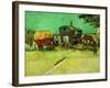 Les roulottes, campement de bohemiens aux environs d'Arles (August 1888). Oil on canvas.-Vincent van Gogh-Framed Giclee Print