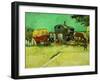 Les roulottes, campement de bohemiens aux environs d'Arles (August 1888). Oil on canvas.-Vincent van Gogh-Framed Giclee Print