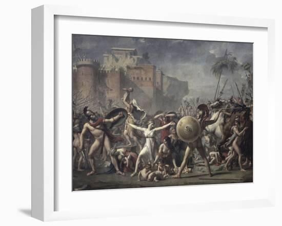 Les Sabines Arretant Le Combat-Jacques-Louis David-Framed Giclee Print