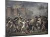 Les Sabines Arretant Le Combat-Jacques-Louis David-Mounted Giclee Print