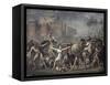 Les Sabines Arretant Le Combat-Jacques-Louis David-Framed Stretched Canvas