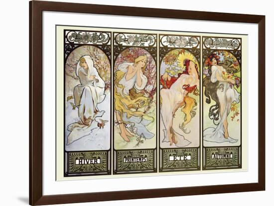 Les Saisons-Alphonse Mucha-Framed Art Print