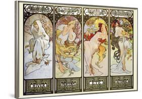 Les Saisons-Alphonse Mucha-Framed Art Print