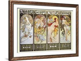 Les Saisons-Alphonse Mucha-Framed Art Print