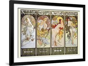 Les Saisons-Alphonse Mucha-Framed Art Print