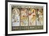 Les Saisons-Alphonse Mucha-Framed Art Print