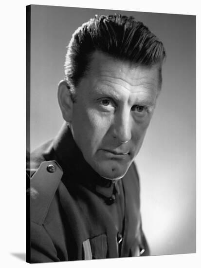 Les Sentiers by la gloire Paths of Glory by Stanley Kubrik with Kirk Douglas, 1957 (b/w photo)-null-Stretched Canvas