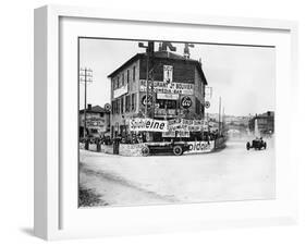 Les Sept Chemins Hairpin at the French Grand Prix, Lyons, 1924-null-Framed Photographic Print