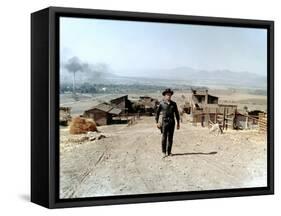 Les sept Mercenaires The MAGNIFICENT SEVEN by John Sturges with Yul Brynner, 1960 (photo)-null-Framed Stretched Canvas