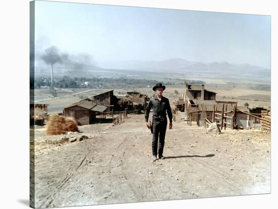 Les sept Mercenaires The MAGNIFICENT SEVEN by John Sturges with Yul Brynner, 1960 (photo)-null-Stretched Canvas