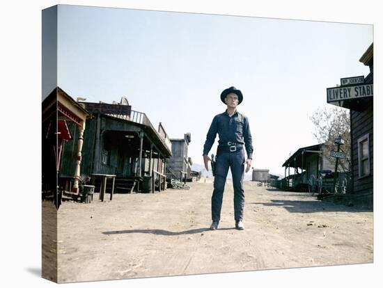 Les sept Mercenaires The MAGNIFICENT SEVEN by John Sturges with Yul Brynner, 1960 (photo)-null-Stretched Canvas