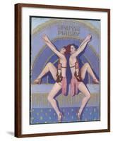 Les Soeurs Irvin' the Irvin Twin Sisters, Each Posed in a Mirror Image of the Other-null-Framed Photographic Print