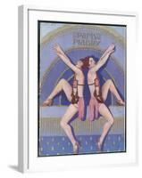 Les Soeurs Irvin' the Irvin Twin Sisters, Each Posed in a Mirror Image of the Other-null-Framed Photographic Print