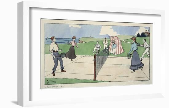 Les Sports Athletiques, Tennis-Harry Eliott-Framed Art Print