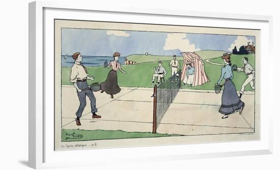 Les Sports Athletiques, Tennis-Harry Eliott-Framed Art Print