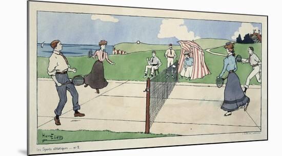 Les Sports Athletiques, Tennis-Harry Eliott-Mounted Art Print