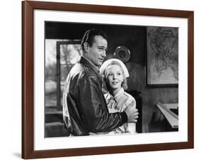 Les tigres volants FLYING TIGERS by DavidMiller with Anna Lee, John Wayne, 1942 (b/w photo)-null-Framed Photo