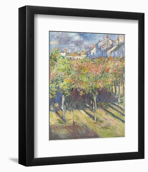 Les Tilleuls a? Poissy, 1882-Claude Monet-Framed Art Print
