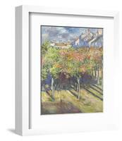 Les Tilleuls a? Poissy, 1882-Claude Monet-Framed Art Print