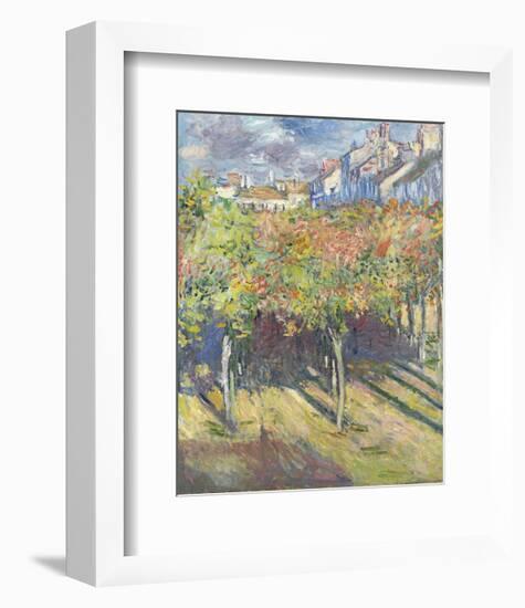 Les Tilleuls a? Poissy, 1882-Claude Monet-Framed Art Print