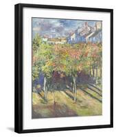 Les Tilleuls a? Poissy, 1882-Claude Monet-Framed Art Print