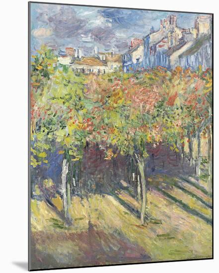 Les Tilleuls a? Poissy, 1882-Claude Monet-Mounted Art Print