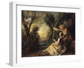 Les Tourterelles-Nicolas Lancret-Framed Giclee Print