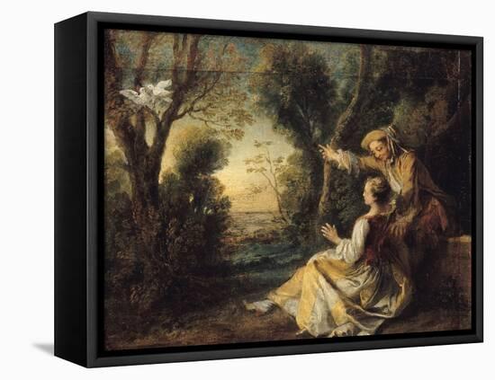 Les Tourterelles-Nicolas Lancret-Framed Stretched Canvas