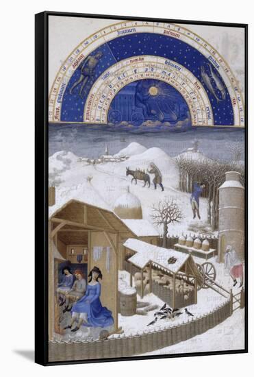 Les Très Riches Heures du duc de Berry-null-Framed Stretched Canvas