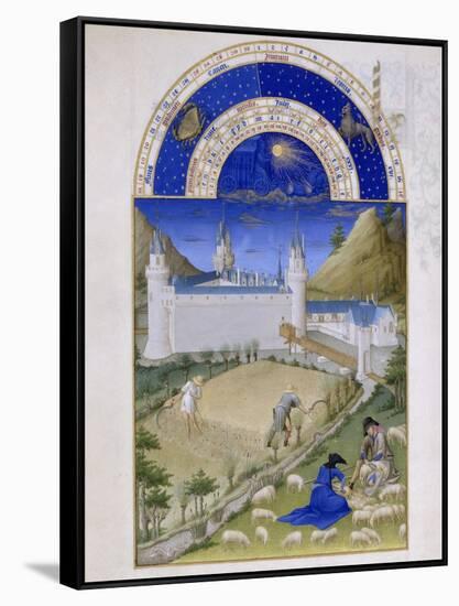 Les Très Riches Heures du duc de Berry-null-Framed Stretched Canvas